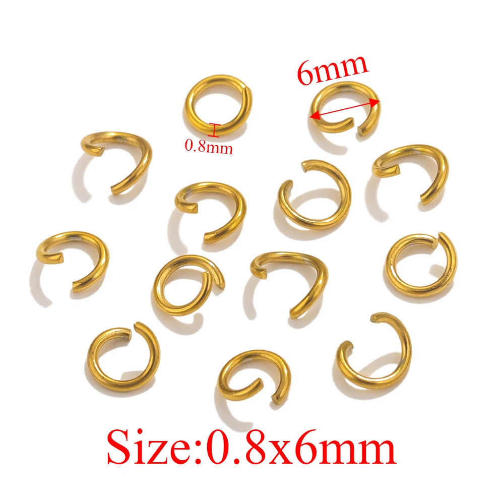 100 stücke pvd vergoldet Edelstahl offene Bieger inge Anschlüsse für DIY Schmuck Herstellung Split Ring Schmuck Befunde Accessoires