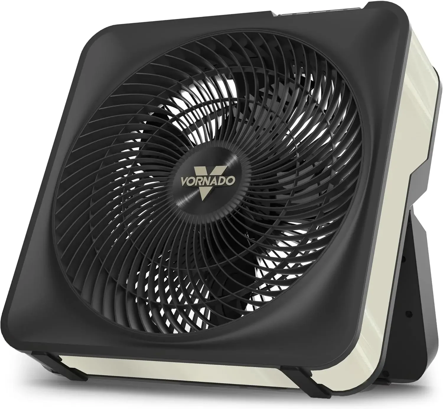 

High Velocity Box Fan Kick Stand Digital Display Removable Grille Variable Speed Control 1 To 12 Hour Timer Powerful Floor Fan B