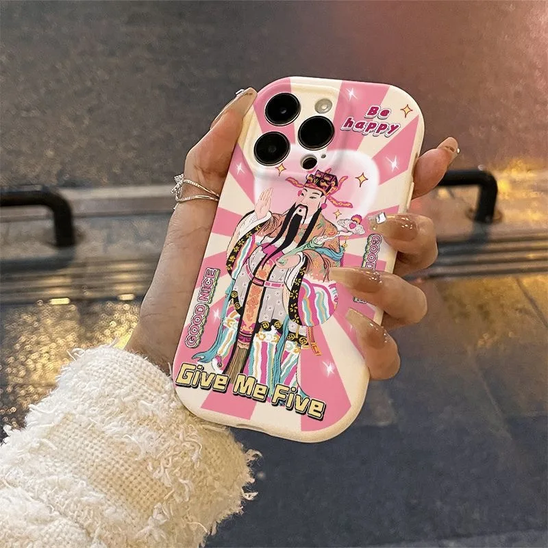 Love God of Wealth Shockproof Fashionable Phone Case For iPhone 15 Pro Max 14 Plus 13 12 11 XR X XS 8 7 Cover