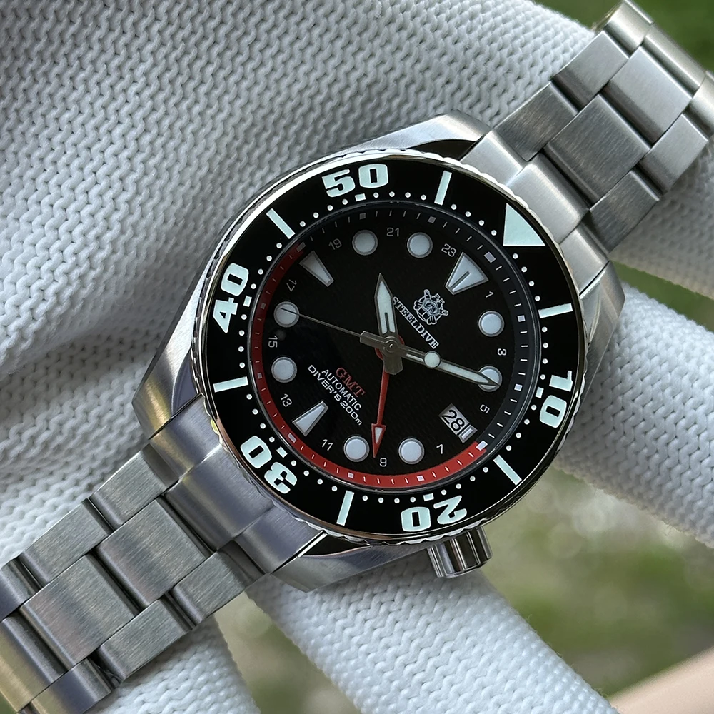 

STEELDIVE New SD1991 44.9mm Men's Mechanical Watch Top Sapphire Glass GMT Watch 100M Waterproof Men's Automatic Mechanical Watch