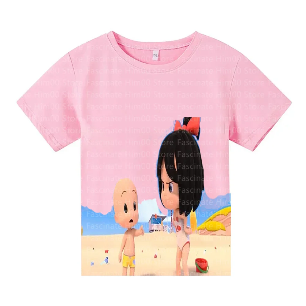 Spanish Animation Cleo&Cuquin Cute and Fun Picture T-shirt Children's T-shirt