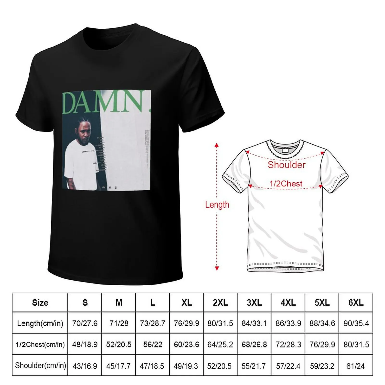 Kendrick Lamar - DAMN - Borderless - CHEAP BEST QUALITY! T-Shirt Work Duty Casual T-Shirt