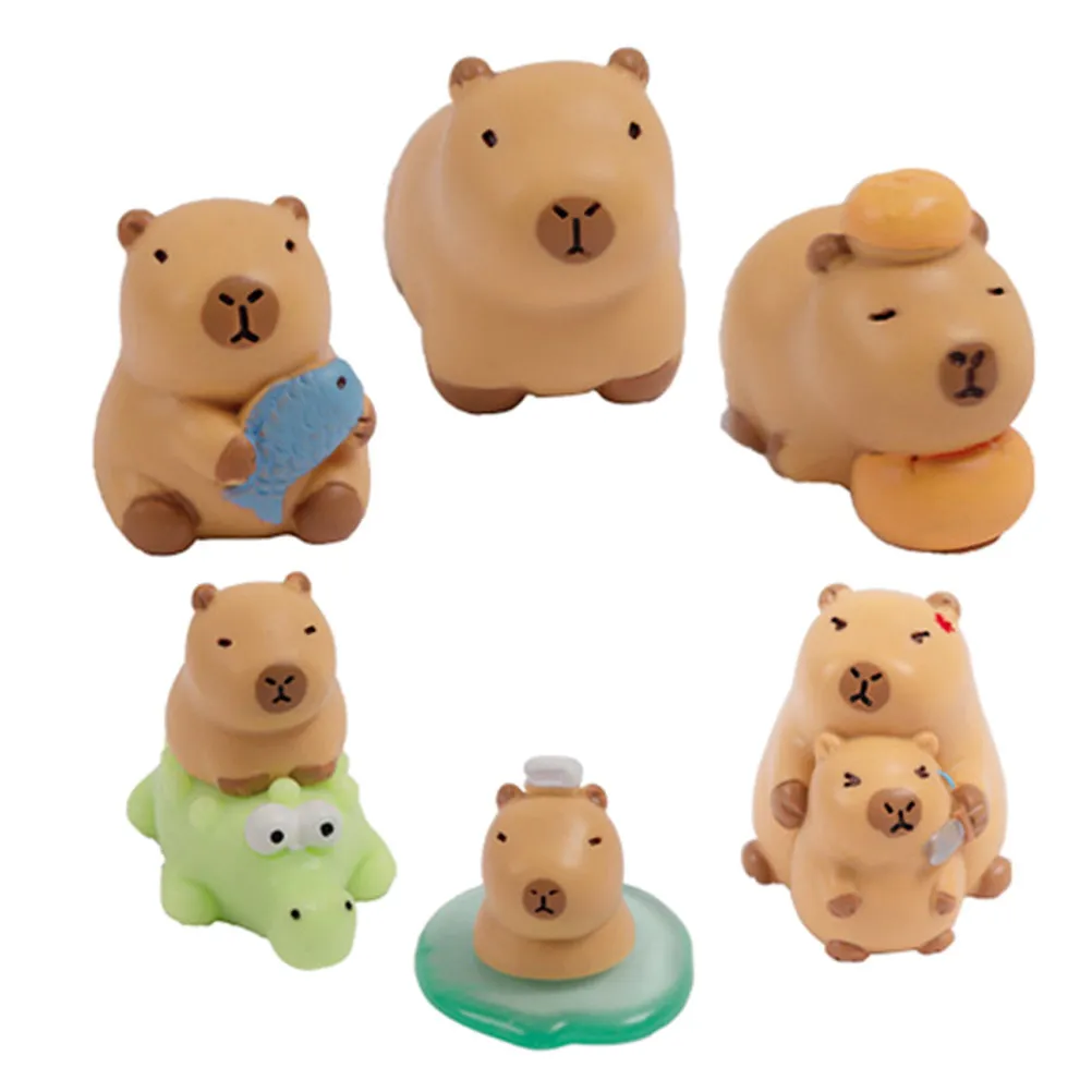 

Набор из 6 миниатюрных фигурок животных из смолы для DIY-декора: микроландшафты, террариумы, сказочные сады, украшения для офисного стола