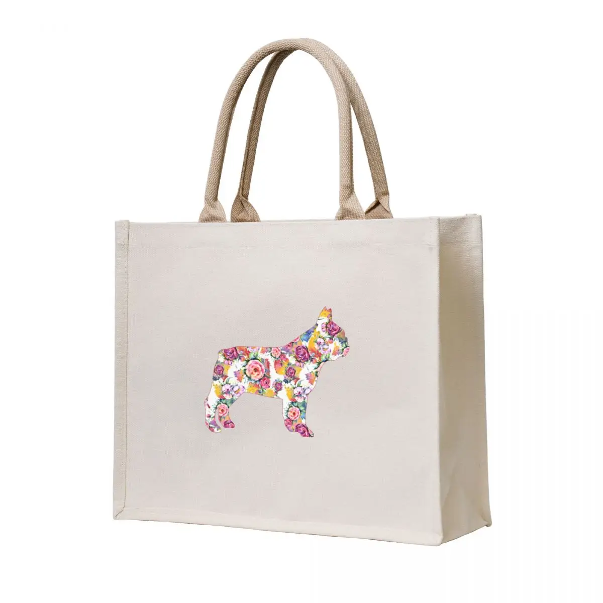 

French Bulldog Tropical flowers Tote Bag great bag shopper bags Women bags tote bag women