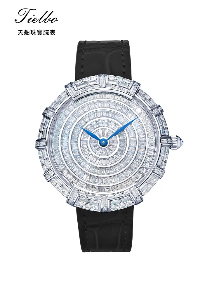 TIELBO/Tianbo Watch Bright Series 818 Simple Leather Waterproof Ladies Watch Fashion Retro Watch