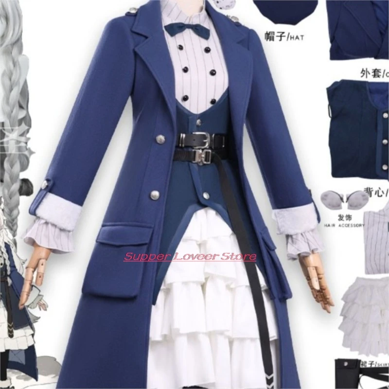 

Supper Loveer disfraz Arknights Manix Casual Cosplay Costume Winter British Style Long Coat Dress School Uniform fille コスプレ