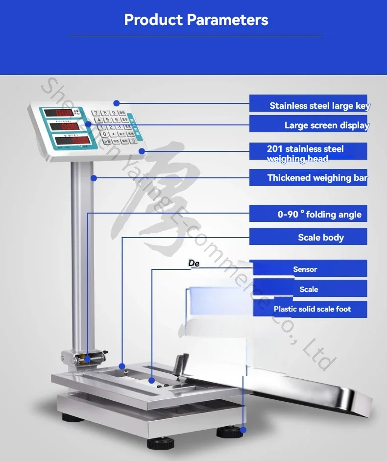 300kg Waterproof Commercial Scale 100KG Electronic Scale Platform Scale