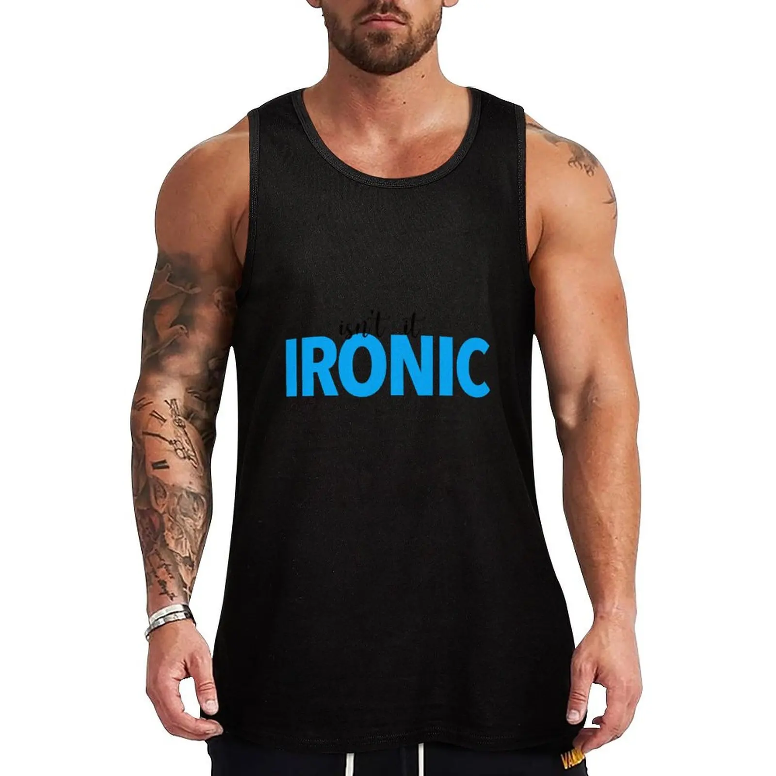 isn’t it ironic - jagged little pill inspired Tank Top Man clothes for gym anime gym Men's summer t-shirt Sleeveless top