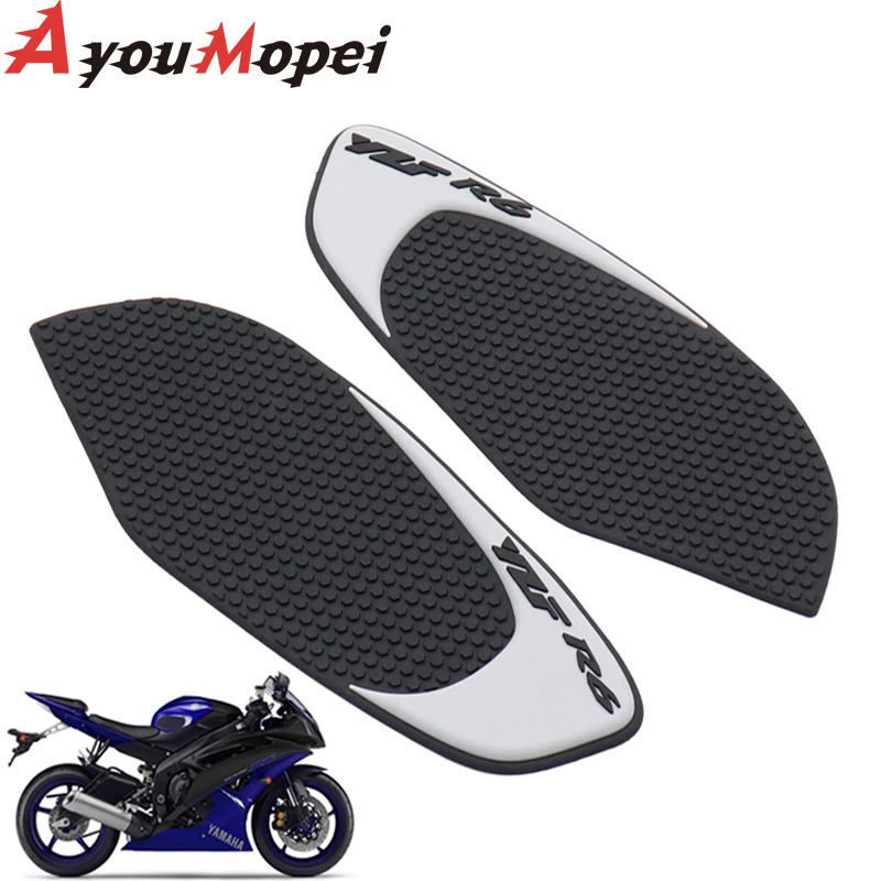 Almohadilla antideslizante para tanque de motocicleta, Protector de tracción de Gas lateral para Yamaha YZF, R6, YZF-R6, YZF, R-6, YZFR6, años 2008