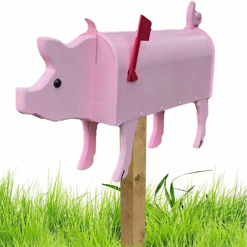 Animal Mailbox Waterproof Pig And Labrador Shaped Postal Box Creative Letter Box For Outdoor Garden Courtyard Decoration Crafts