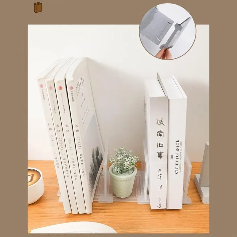 Y5LB Practical Bookends Book Stopper Document for Books Movies CDs Video