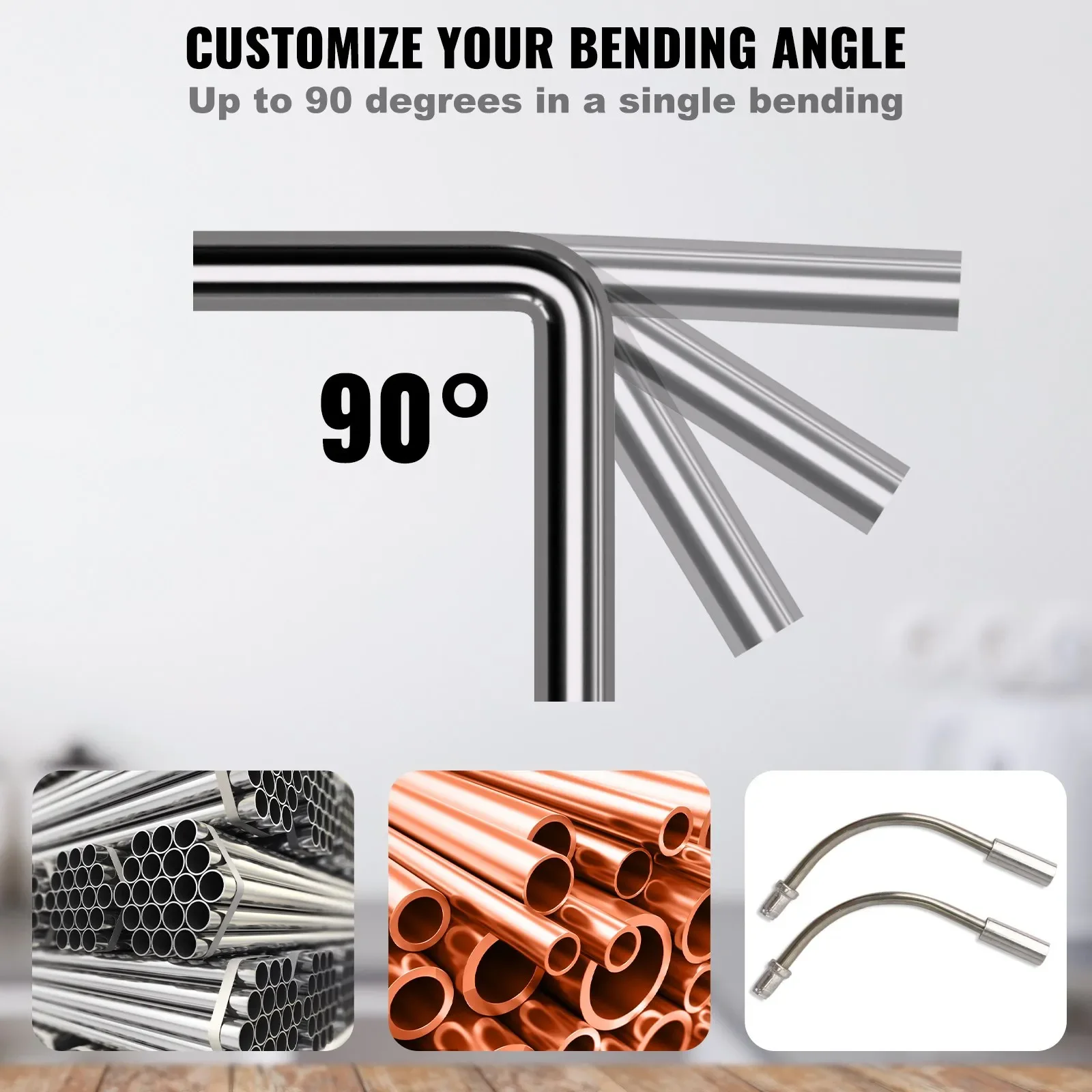 SIHAO Pipe Tube Bender, 1/4"-7/8" O.D. Ratcheting Tubing Bender, 90° Forward/Reverse Pipes Bending Tools with 7 Dies