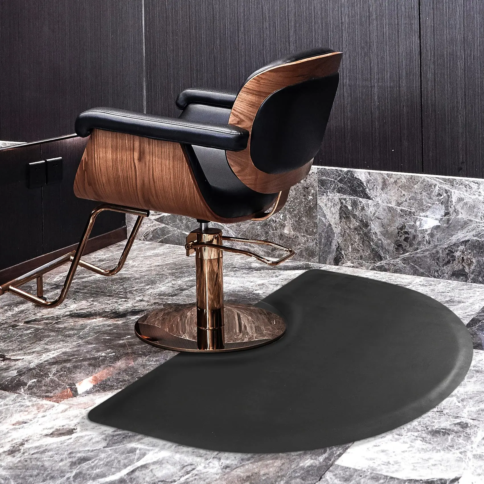 Barbershop PVC Chair Mat Anti Slip Hard Wood Floor Carpet Protect Rubber Office Anti-slip Pad with Nail Hairdressing Supplies