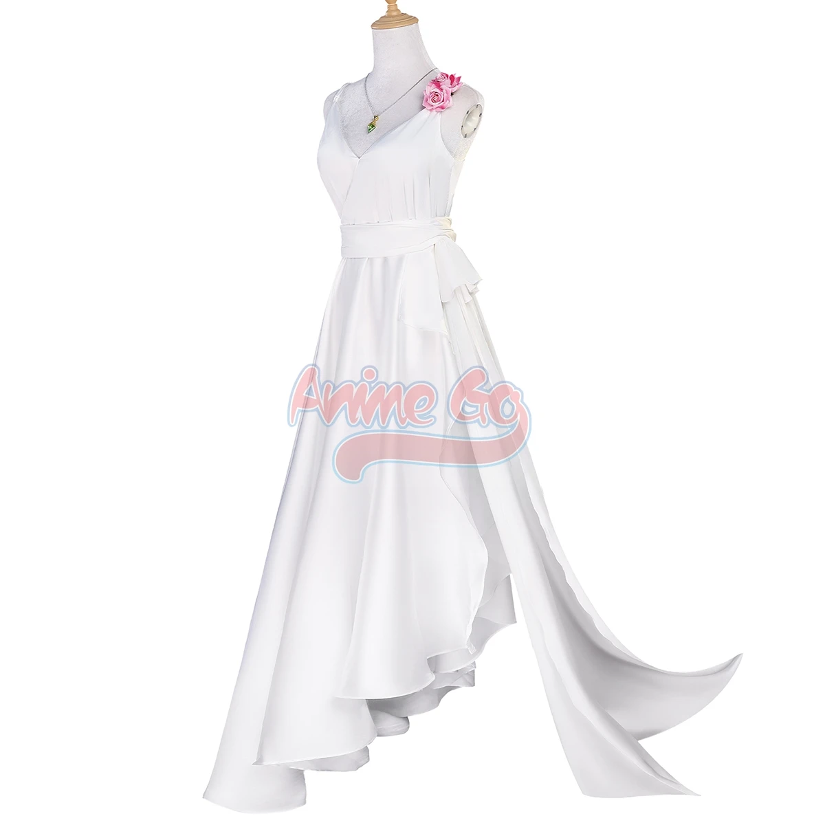 

Emilia Cosplay Re Zero Costume Women White Dress Clothes Anime Halloween Party