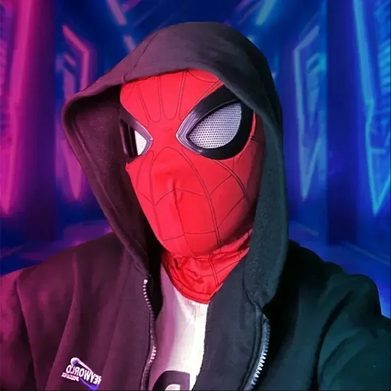 Electronic Mask Spider Man Mascara Spiderman Headgear Mask Cosplay Moving Eyes 1:1 Remote Control Elastic Toys Adults Kids Gift - view 5