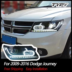 TYPY Car headlights For Dodge Journey 2009-2016 Dynamic information turn signal Daytime running lights Auto parts