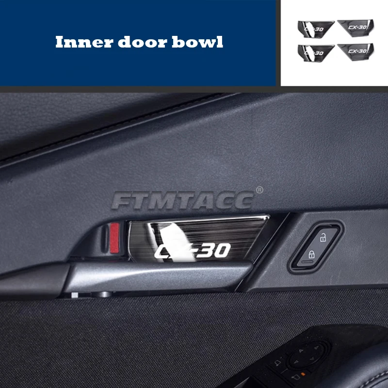LHD Car Door Window Column Air Condition Outlet Vent Frame Cover Stainless Steel Trim for Mazda CX-30 2020 2021 2022 2023 2024