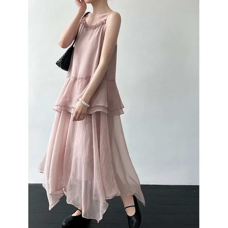 Dress for Women Fashionable European and American Spring and Summer New Irregular Wood Ear Choker Necklace
