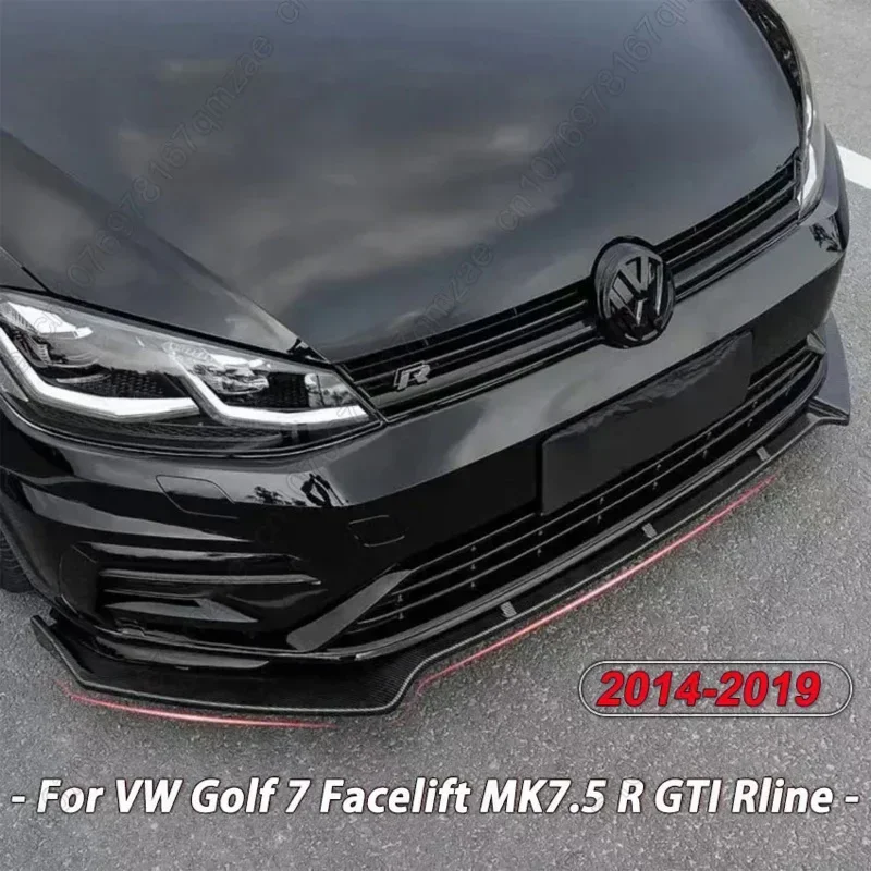 

Новый! Для Volkswagen Golf 7 Facelift MK7.5 R GTI Rline 2014-2019 MAX Стиль автомобиля Передний бампер Сплиттер Губный спойлер Диффузор Защита C