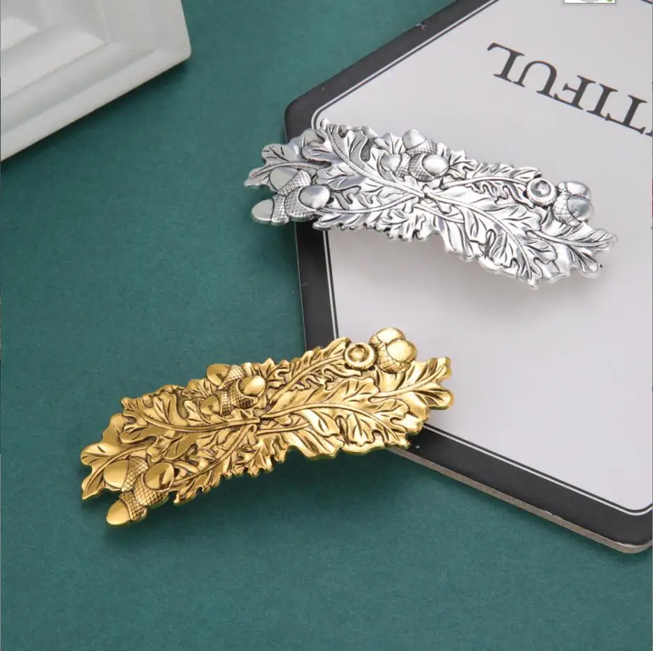 

1PC Stainless steel Leaf Fruit Hair Clip Women Duckbill Hairpin Hair Accessories Hairdressing Tip Clip F1035