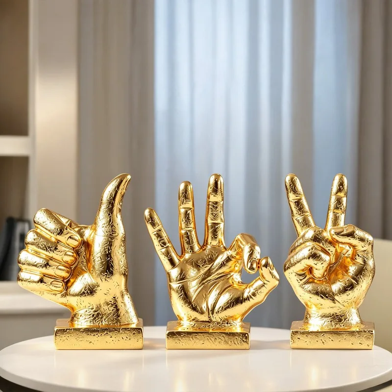Luxury Abstract Gesture Art Decoration Sculpture For Home,Living Room,Wine Cabinet,Office,Desktop Statuette Decoration Gift