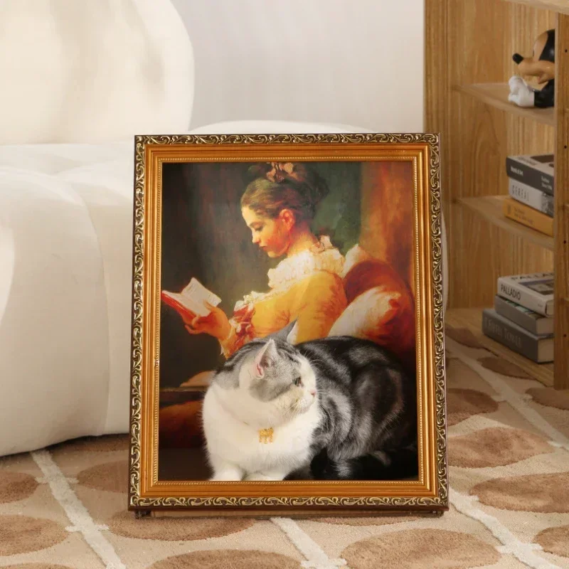 

2025 New Oil Painting Background Cat Scratch Board Cat Toy Wear resistant Cat Toys Four Seasons Universal for 3D Frame Cat Nest