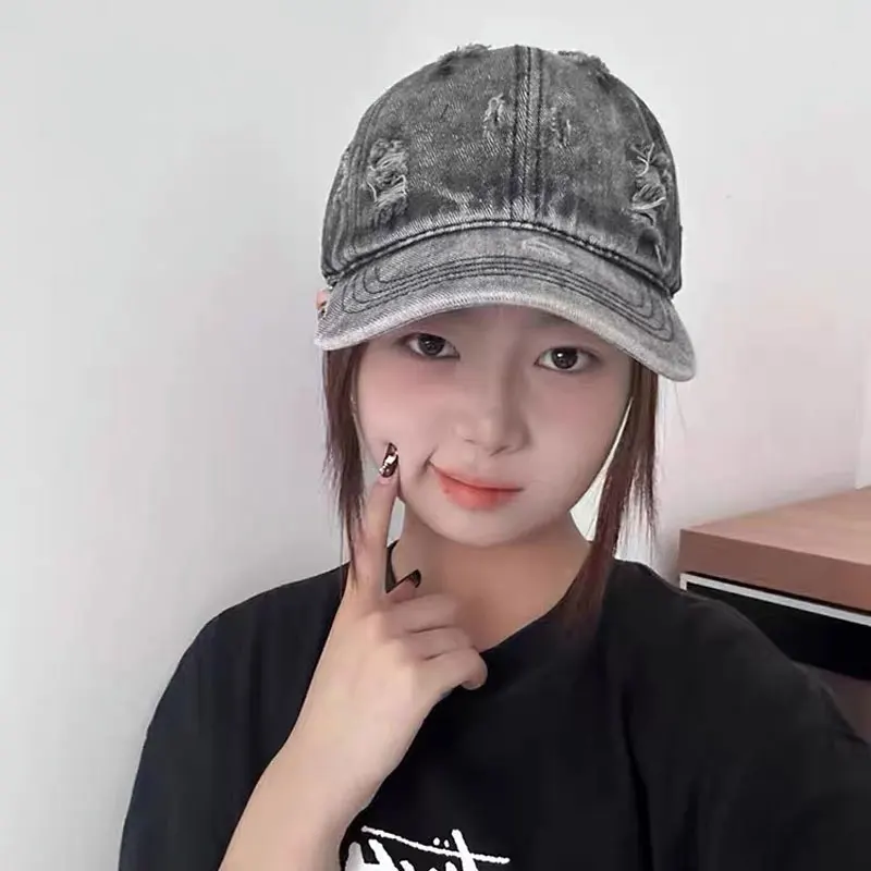 Vintage ล้างผ้าฝ้ายเบสบอลหมวก Denim Trucker หมวกพ่อปรับแฟชั่นกีฬากลางแจ้งเบสบอลหมวกสําหรับชายหญิง