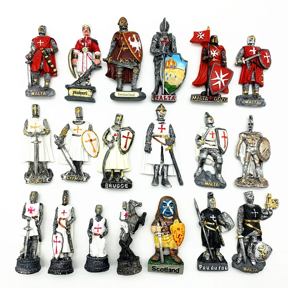 Europe Malta Spain Cyprus 3D Soldier Fridge Magnets Tourist Souvenirs Refrigerator magnet Decoration Articles Handicraft