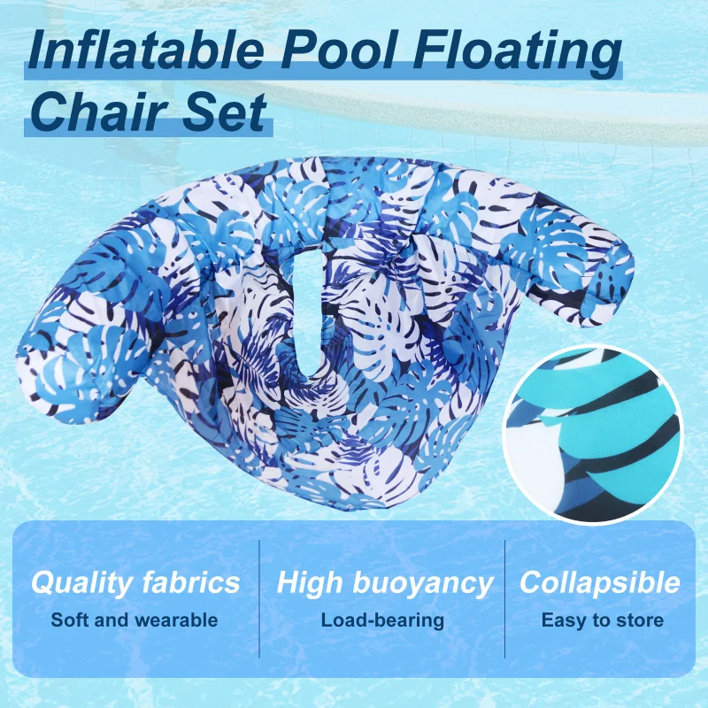 New Inflatable Hammock With Net Foldable Dual-Use Backrest Floating Raft Water Amusement Recliner Floating Bed Sofa