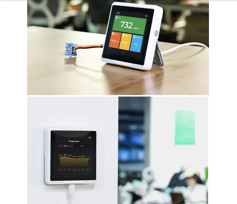 114993070 SenseCAP Indicator, D1L(Alpha) Development Tools Multiple Function Sensor Modules