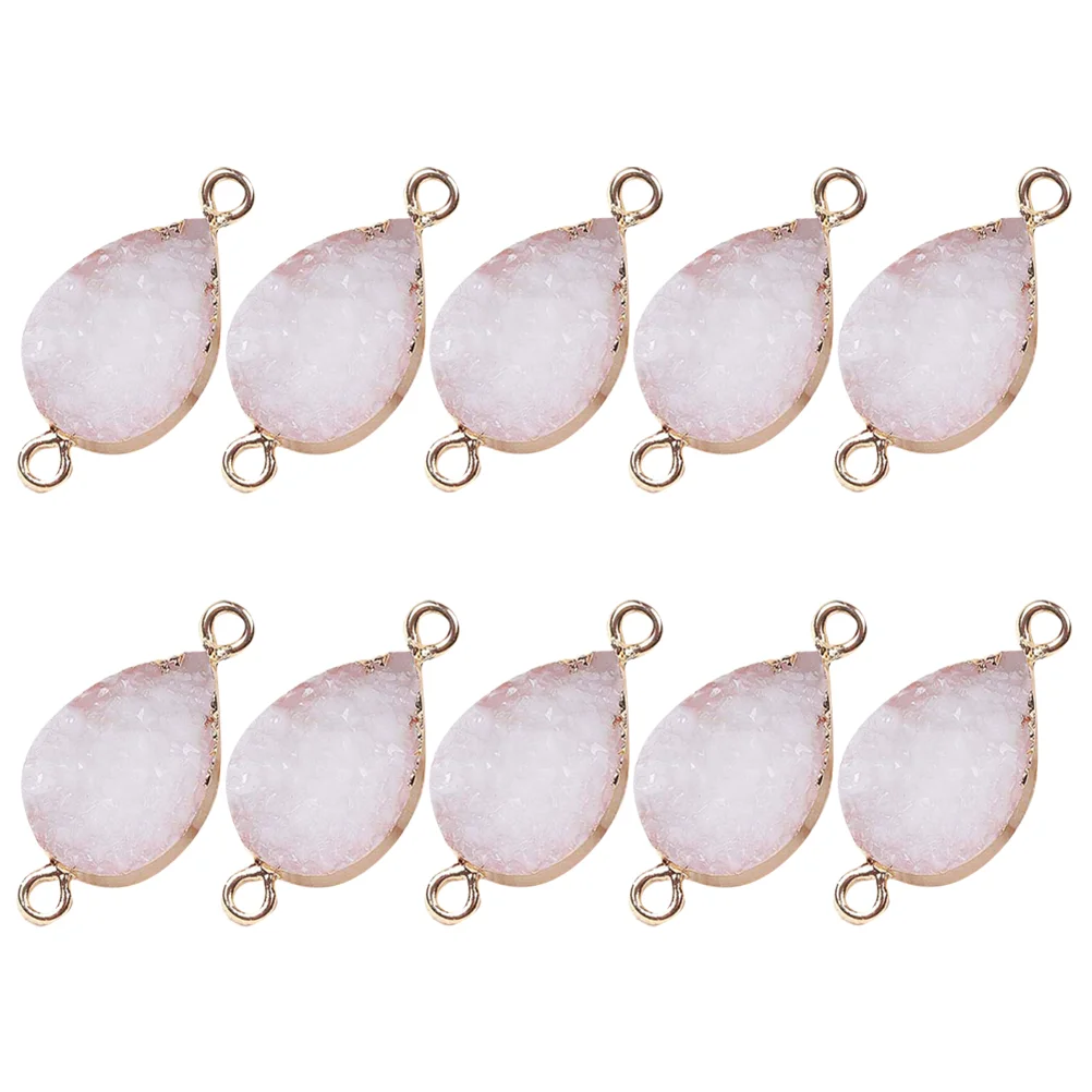 

10 Pcs Pendant Agate Gemstone Charm Connectors Crystals Bracelet Jewelry Making Accessory