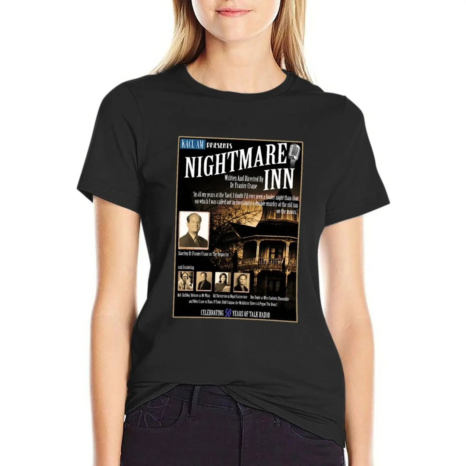 

KACL Present Nightmare Inn Inspired By Frasier T-Shirt summer tops female Women's clothing