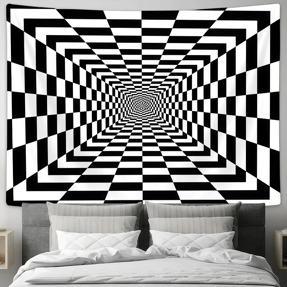 Op art Optical Illusion Vortex flag Tapestries Outdoor Parties Bedrooms Living Rooms Dorm Rooms Wall Decor Banners Gifts