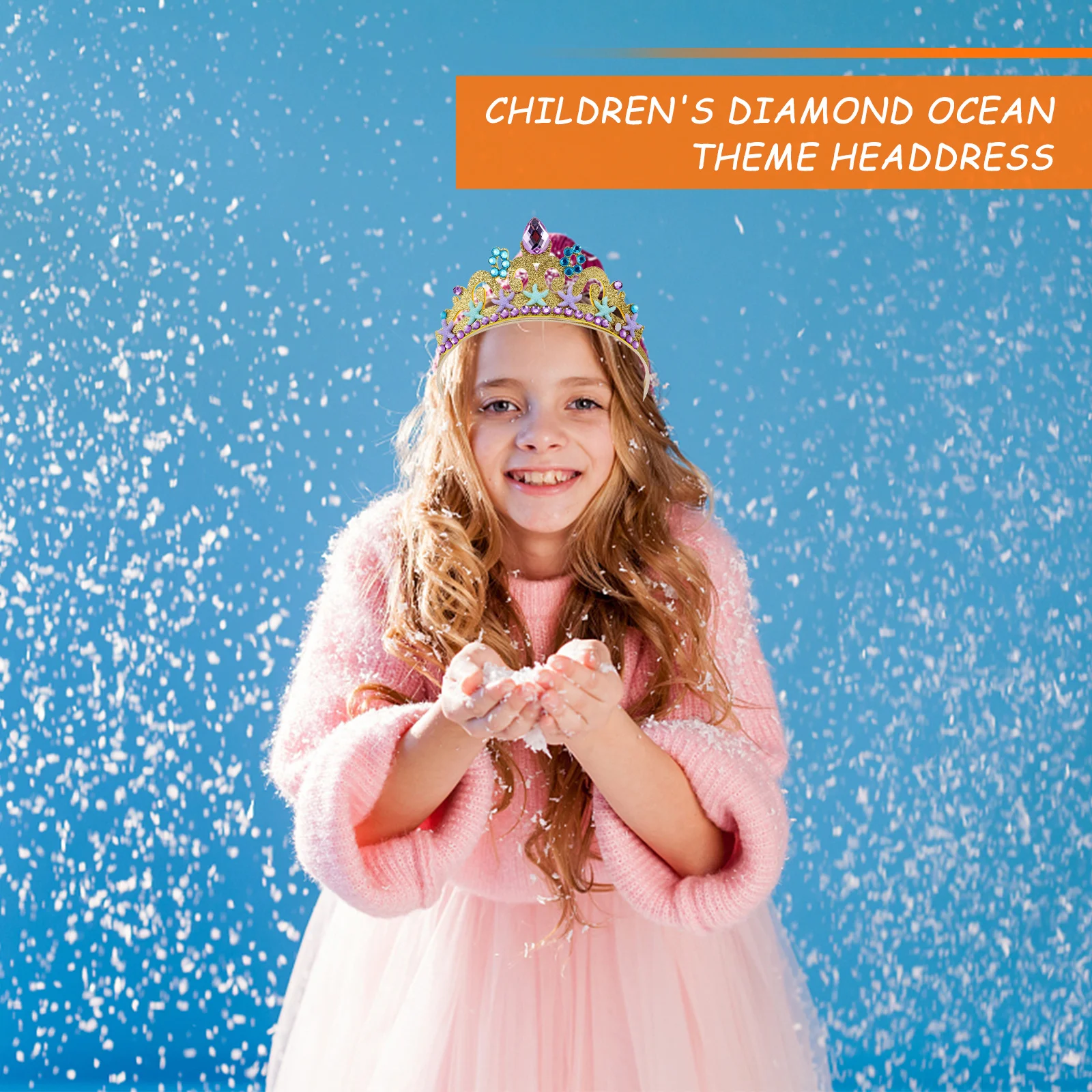 

1Set Mermaid Accessory Set Girls Jewelry Cosplay Props Elegant Comfortable Design for Marine Theme Party Daily Wear Decoration