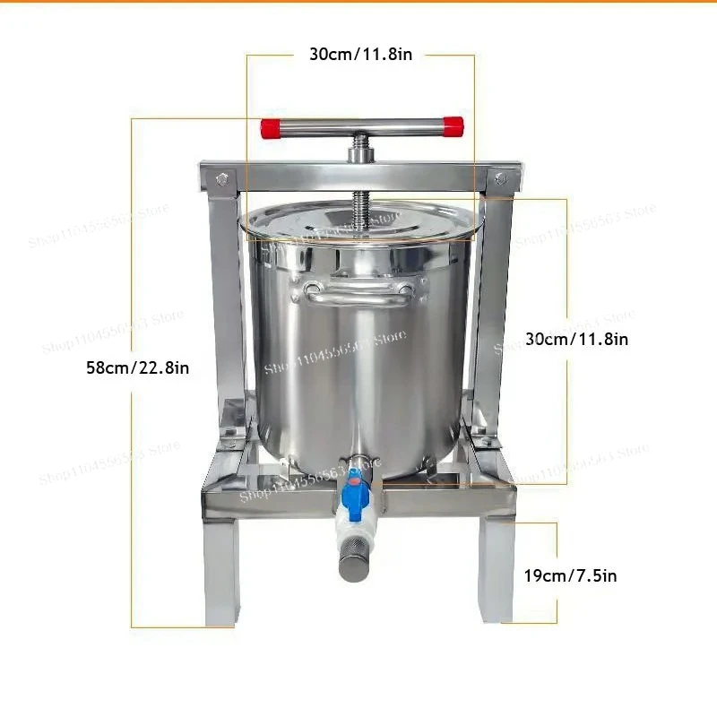Stainless steel honey press machine, professional equipment for processing bee wax