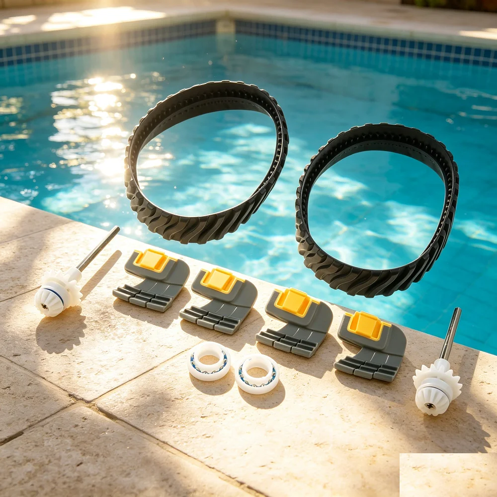 MX8 Pool Cleaner Kit for Zodiac Elite Cyclonic Scrub Brush Spread Shaft Tread Wheel Engine Bearings R0796200 R0526100 R0527000