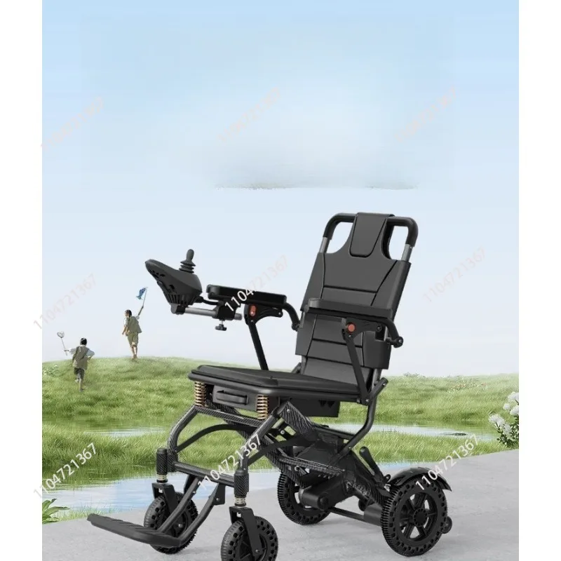 

Lightweight small carbon fiber transfer printing ultra-light electric wheelchair intelligent automatic scooter for the elderly