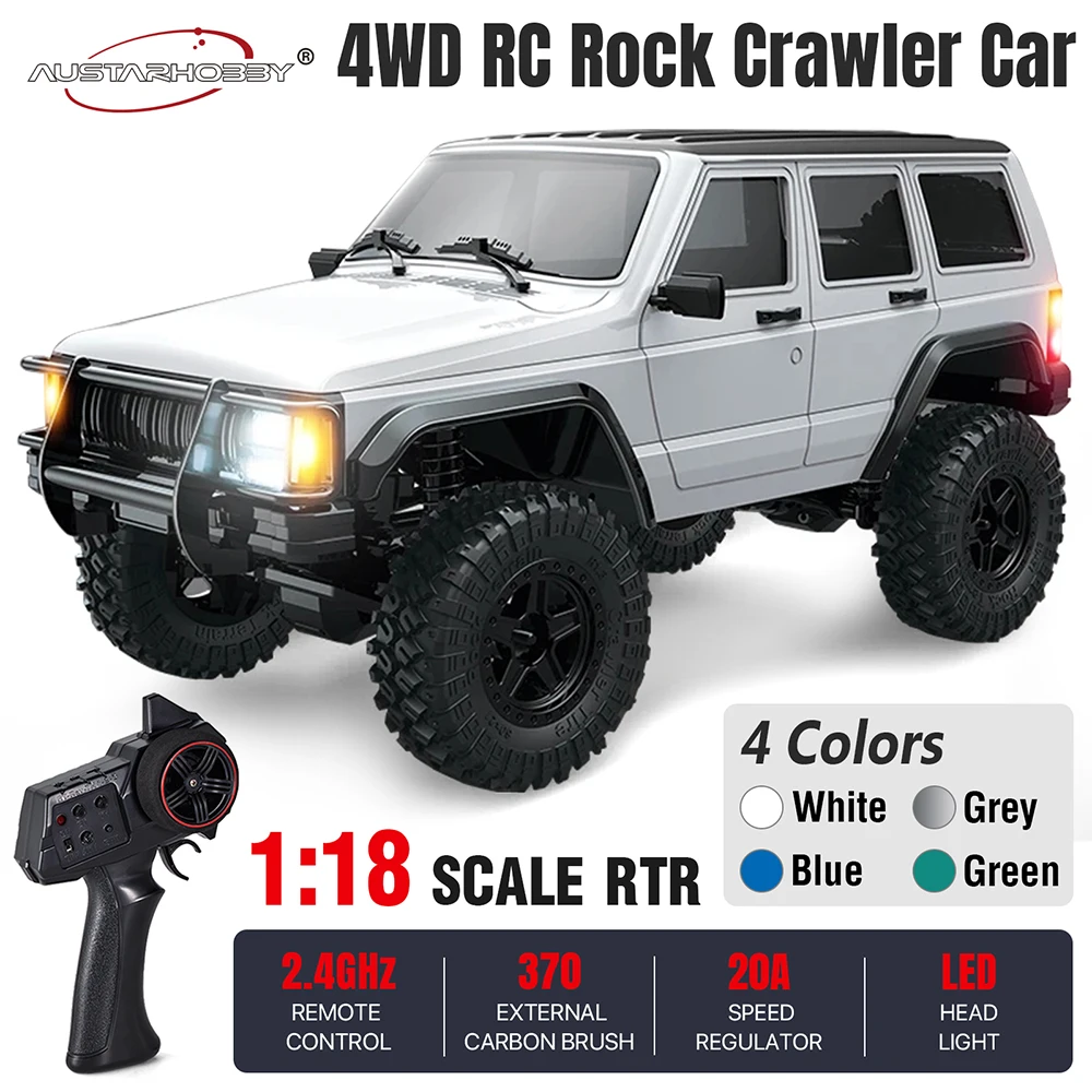 AUSTARHOBBY AX-8562 1/18 RC Car 4WD Rock Crawler Car 2.4G RC Remote Control Vehicle 20A 12KM/H Speed Model Toy for Kids Adults