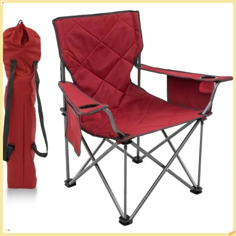 Silla de camping King Kong para adultos, silla plegable compacta y resistente para exteriores con portavasos y bolsillo de malla