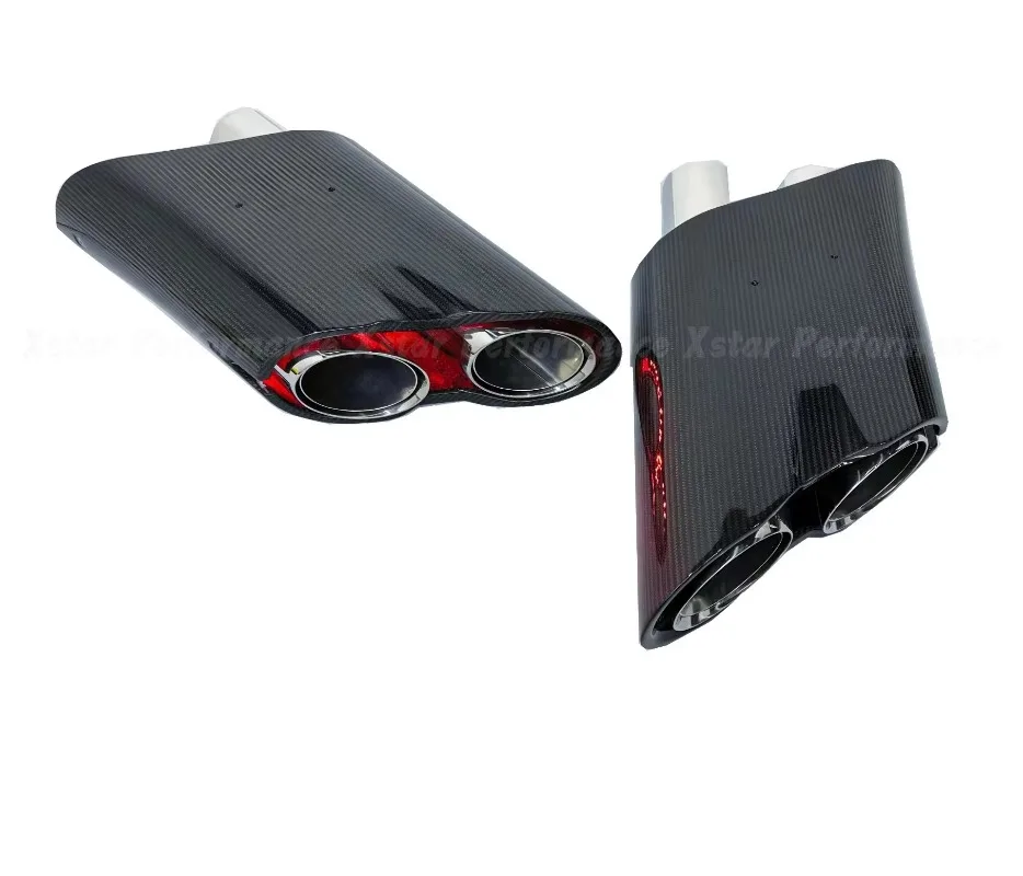 Rocket 900 Style Glossy Dry Carbon Fiber Exhaust Tips Exhaust Pipe for Mercedes Benz G-Class W464 G63 G500 G550 2019-2024