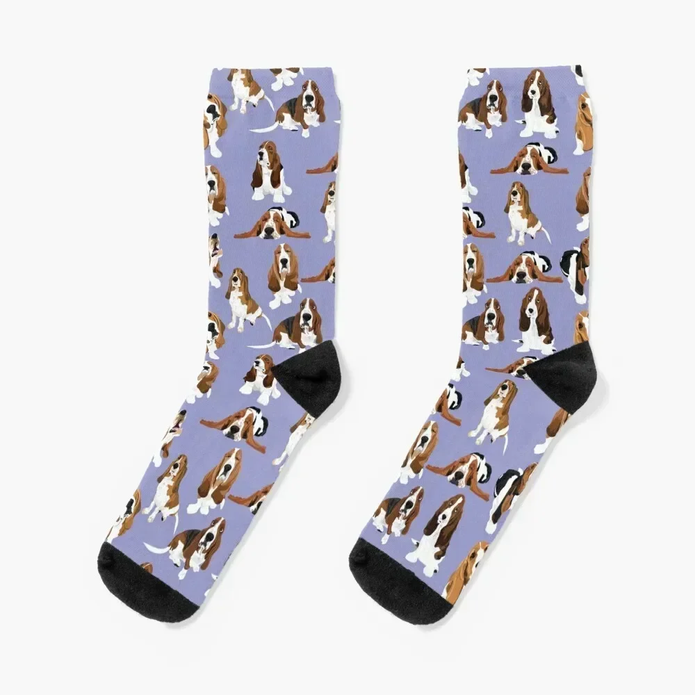 Basset Hounds Socks hiking hiphop Men's Socks Luxury Women's