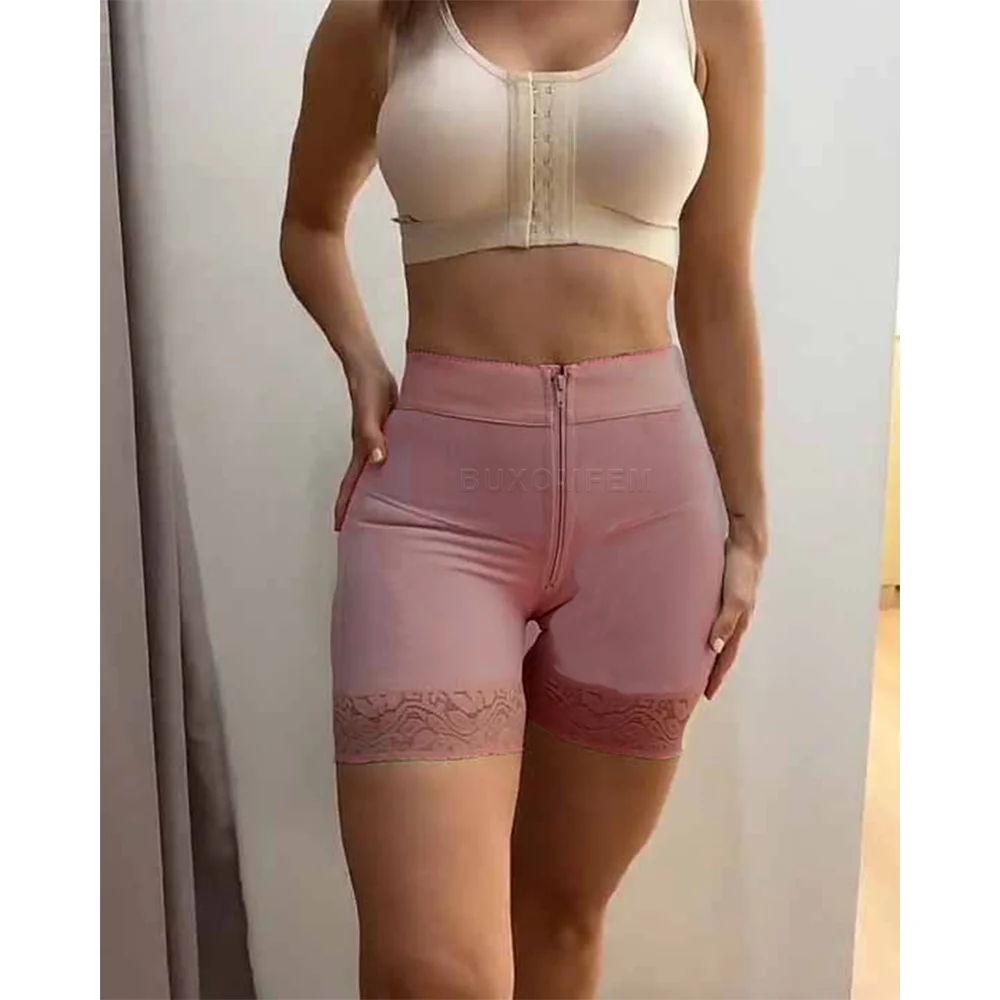 Internal Hooks Firm Compression Zipper Butt Lift Peahcy Short Elastic Slim Fit Breathable Sexy Adjustable High Waisted Leggings