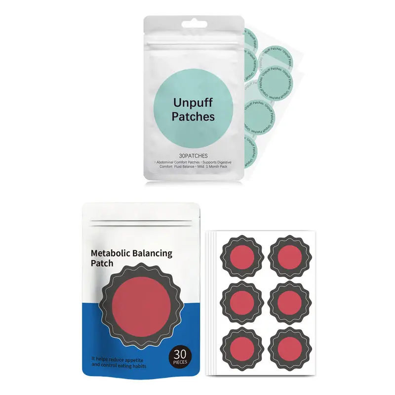 Unpuff Metabolic 60pcs Patch Bundle Abdominal Fluid Balance Slimming Belly Fat Burner Waist Trainer
