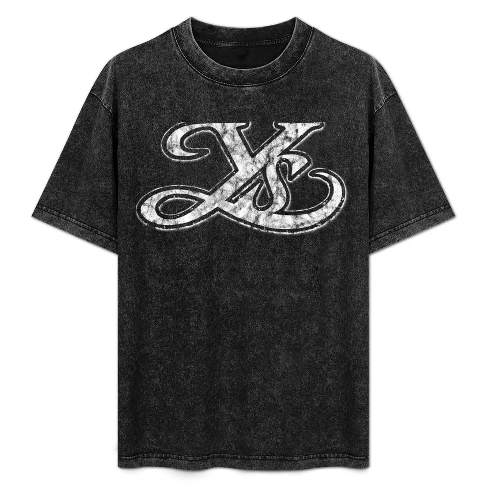 Ys White Distressed Logo T-Shirt Light Athletic Short Sleeve Tee Shirt