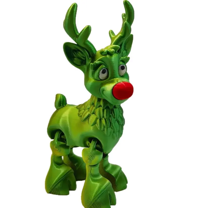 Nieuwe Multi-joint Beweegbare 3D Gedrukt Elanden Dieren Mini Leuke Relief Zintuiglijke Speelgoed Grappige Woonaccessoires Kids Gift Desktop Ornament