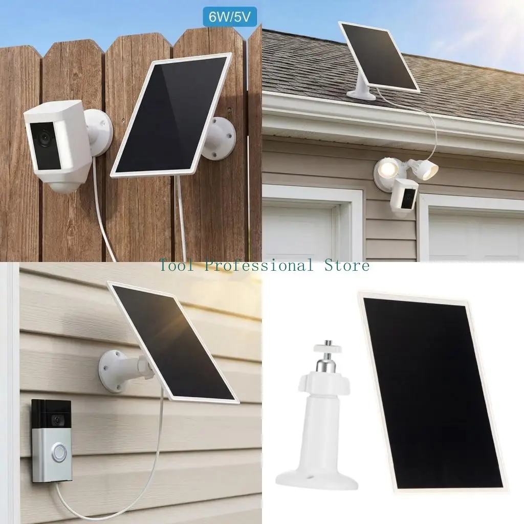 57QF Effective 6W 5V Sun Battery Plate For Monitoring Cameras Strong PVC ABS Frame loyal Outdoor Operation
