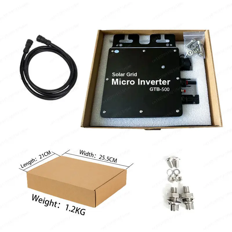 500W Compact Solar Micro Inverter, Easy Install for Home Use, Reliable & Safe for Small Solar Systems