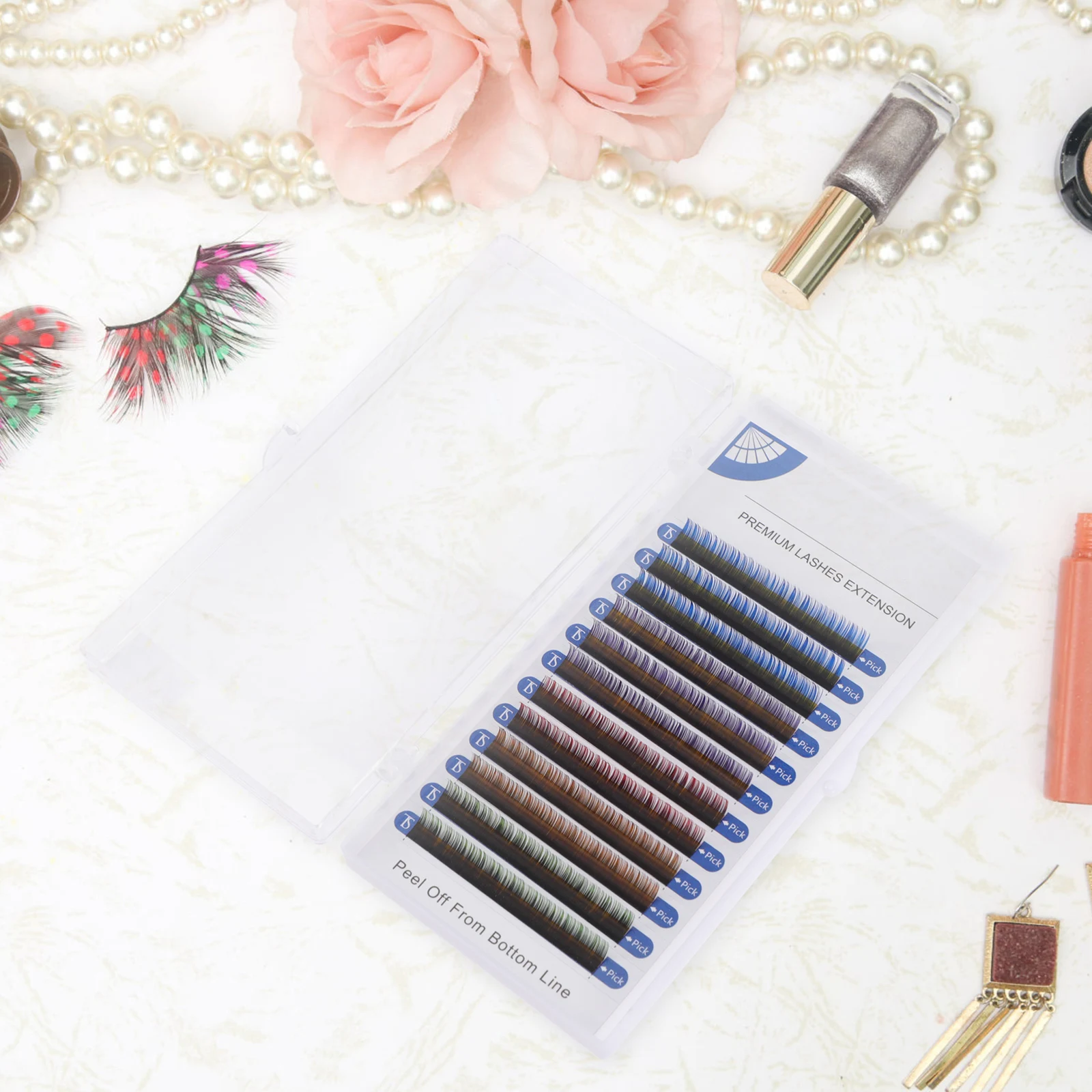 

Gradient Color False Eyelashes Fiber Women Lashes Natural Effect Beauty Makeup for Wedding Photo Daily Use