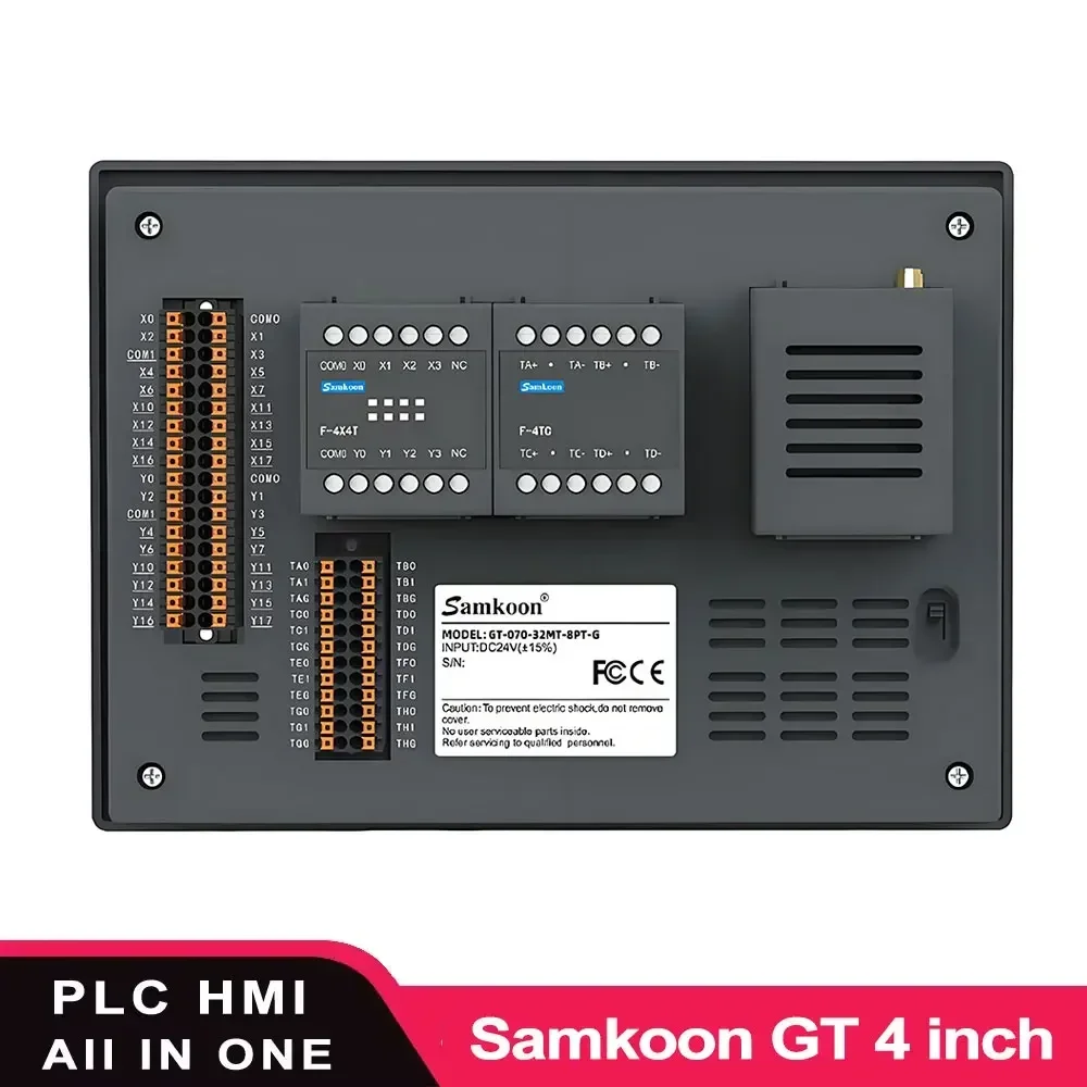 Samkoon HMI with PLC GT GC Series 4.3 Inch HMI PLC ALL in One GT GC 043 GT-043-16MT GT-043-16MR GC-043-16M-C GC-043-16M2AI-C