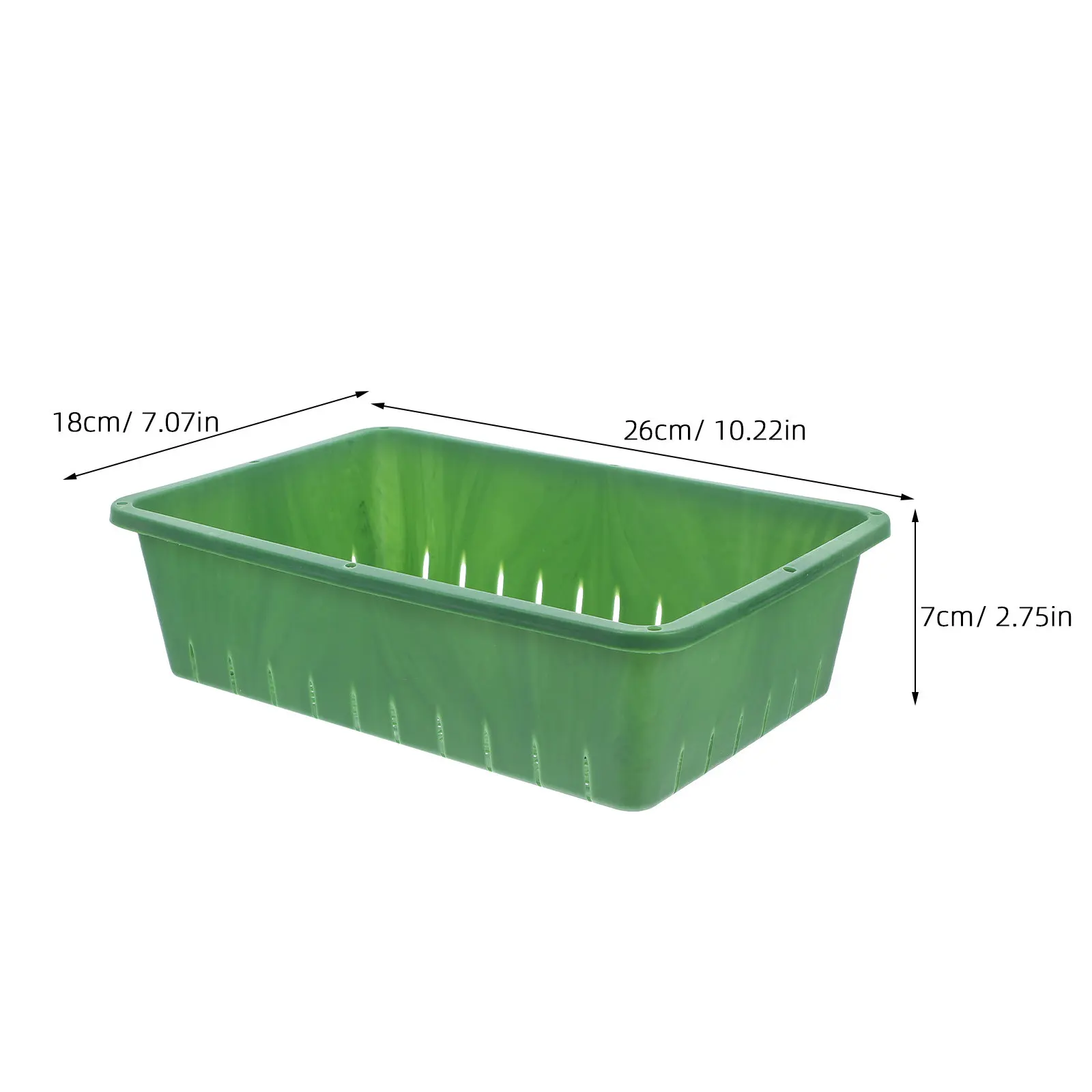 2Pcs Flat Seedling Tray Plastic Stackable Plant Nursery Trays Breathable Grow Tray Indoor Planting Accessories